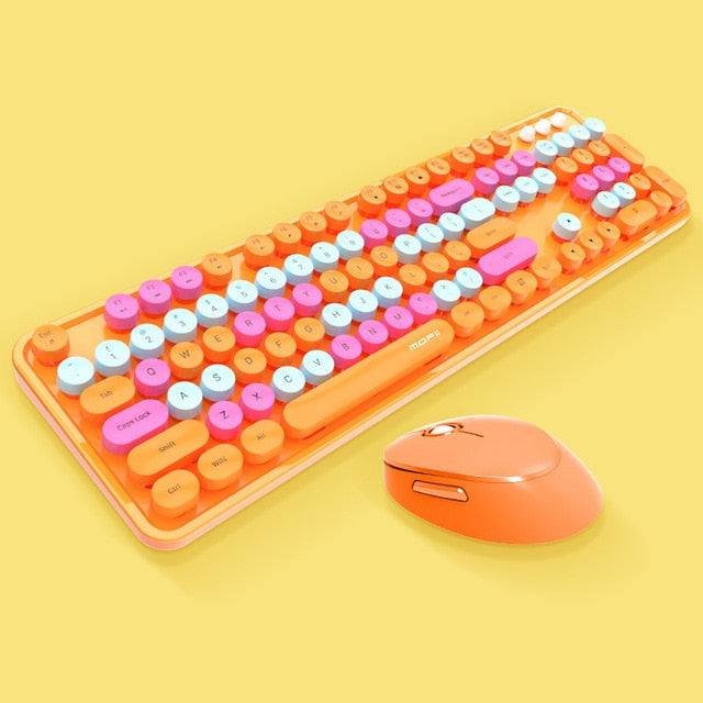 Wireless Keyboard Set Round Key Cap - GOGO FLEEK