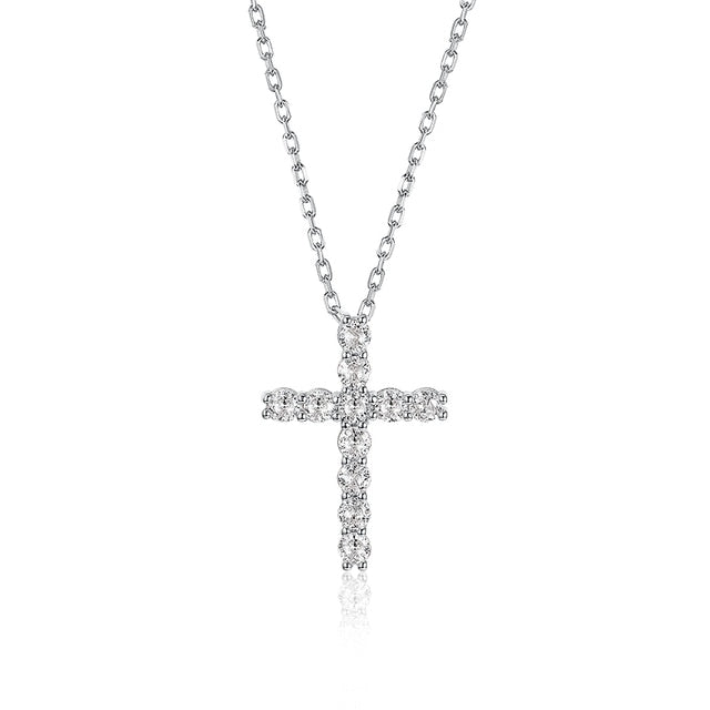 Moissanite Cross Necklace - GOGO FLEEK