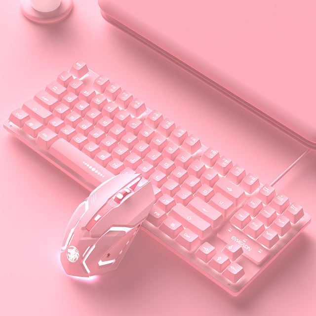 Hot Pink Wired Keyboard - GOGO FLEEK