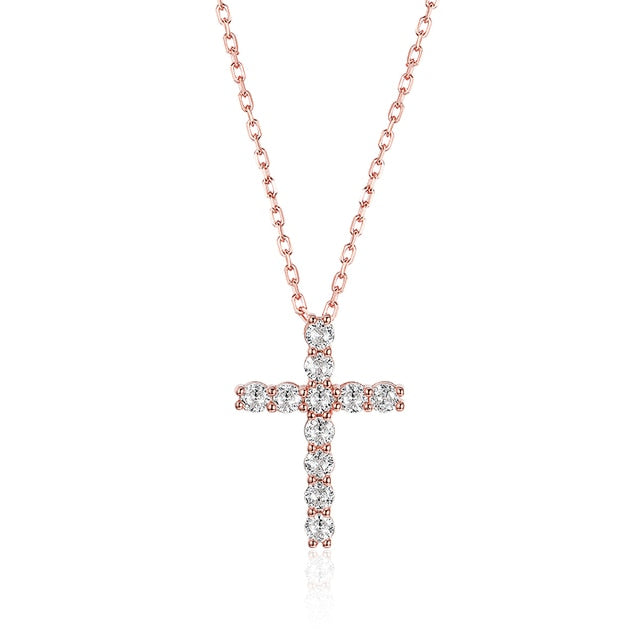 Moissanite Cross Necklace - GOGO FLEEK