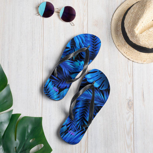 Blue Leafs Flip-Flops - GOGO FLEEK