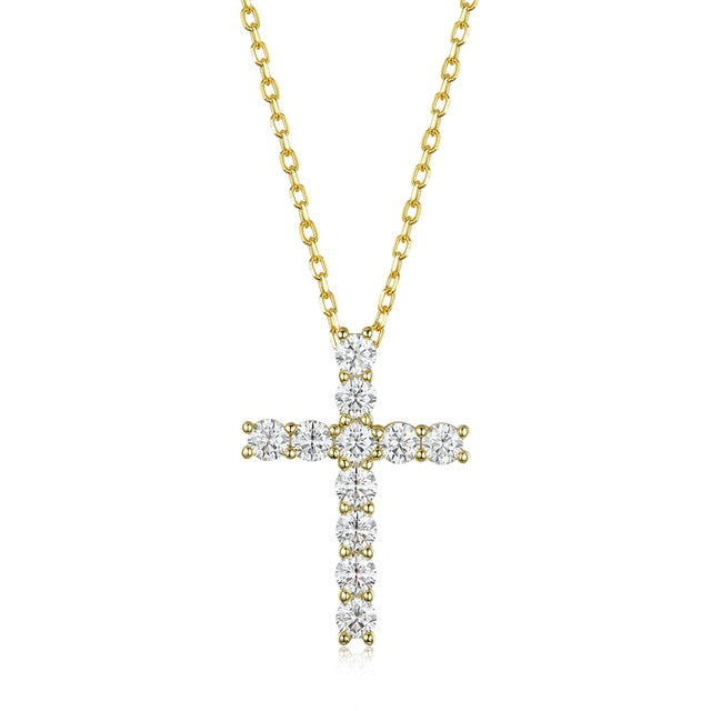 Moissanite Cross Necklace - GOGO FLEEK