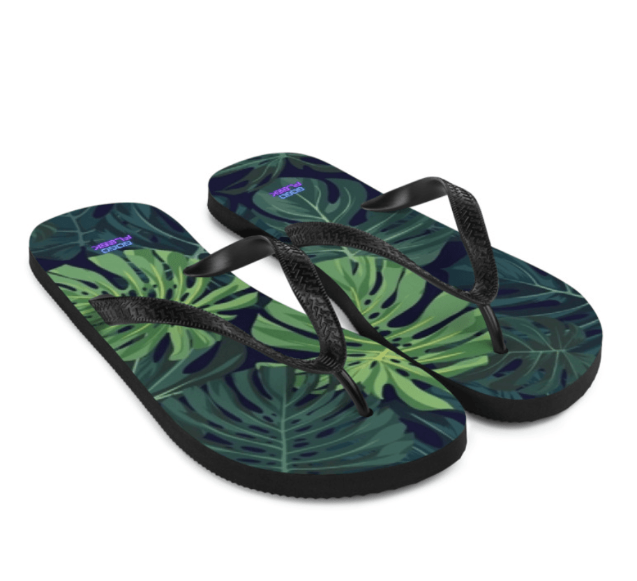 Green Leafs Flip-Flops - GOGO FLEEK