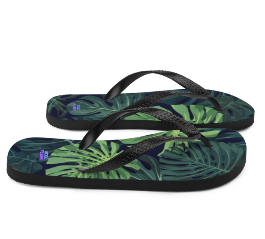 Green Leafs Flip-Flops - GOGO FLEEK