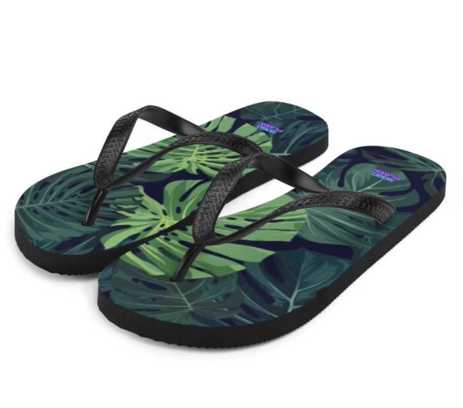 Green Leafs Flip-Flops - GOGO FLEEK