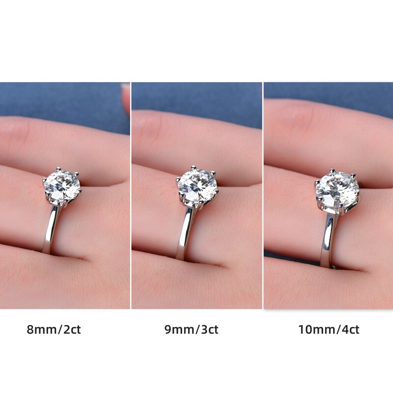 Moissanite Engagement Ring - GOGO FLEEK