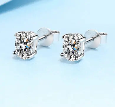 Moissanite Stud Earrings - GOGO FLEEK